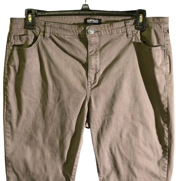 Buffalo David Bitton Pants Olive Midrise Stretch Skinny Ankle Grazer Women 16/36 - Picture 3 of 14